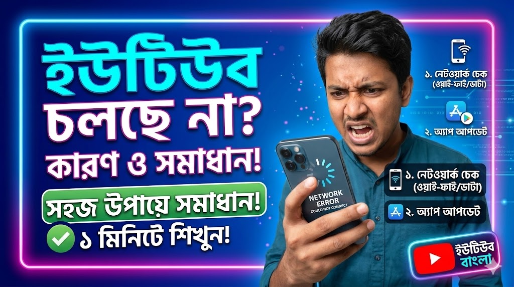 [ছবি - 1] মোবাইলে ইউটিউব না চলার কারণ ও সমাধান, March 7, 2026
