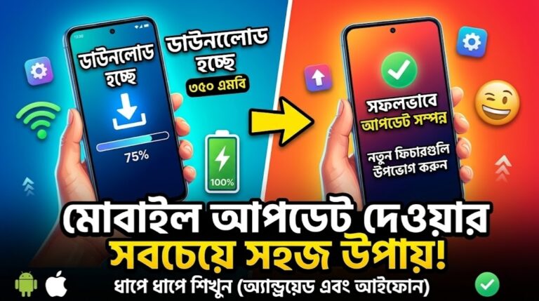 নিজেই মোবাইল আপডেট দিবেন যেভাবে