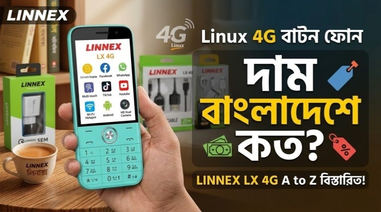 Linnex LX টাচ বাটন ৪জি ফোন, সব চলে, রিভিউ