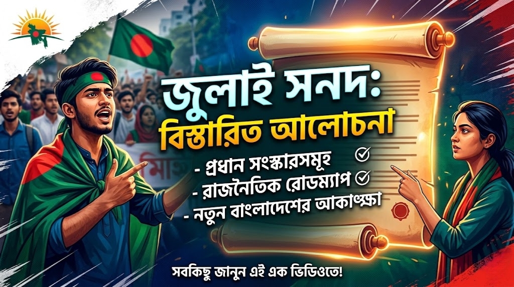 জুলাই সনদে যে সব বিষয় আছে - তালিকা