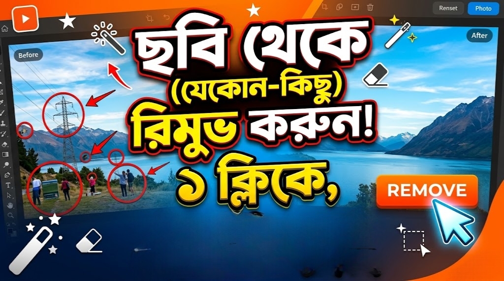 ১ ক্লিকে, ছবির দাগ বা মানুষ সরান সহজেই