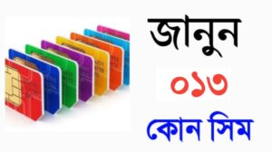 ০১৩ কোন সিম, জানুন