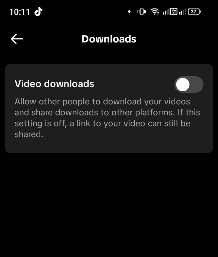 How to disable TikTok video download