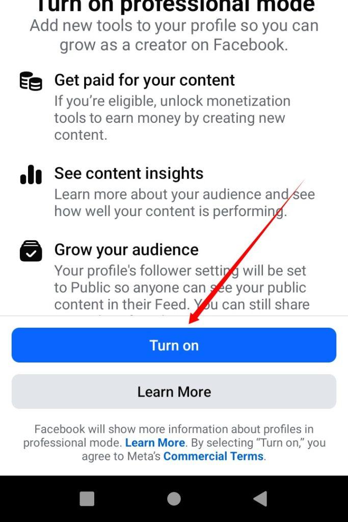 ফেসবুক প্রফেশনাল ড্যাশবোর্ড সেটিংস