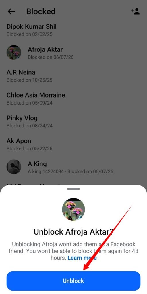 মেসেঞ্জারে কেউ ব্লক করলে কিভাবে আনব্লক করবেন