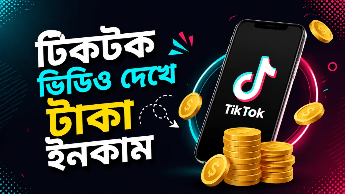 টিকটক ভিডিও দেখে টাকা ইনকাম