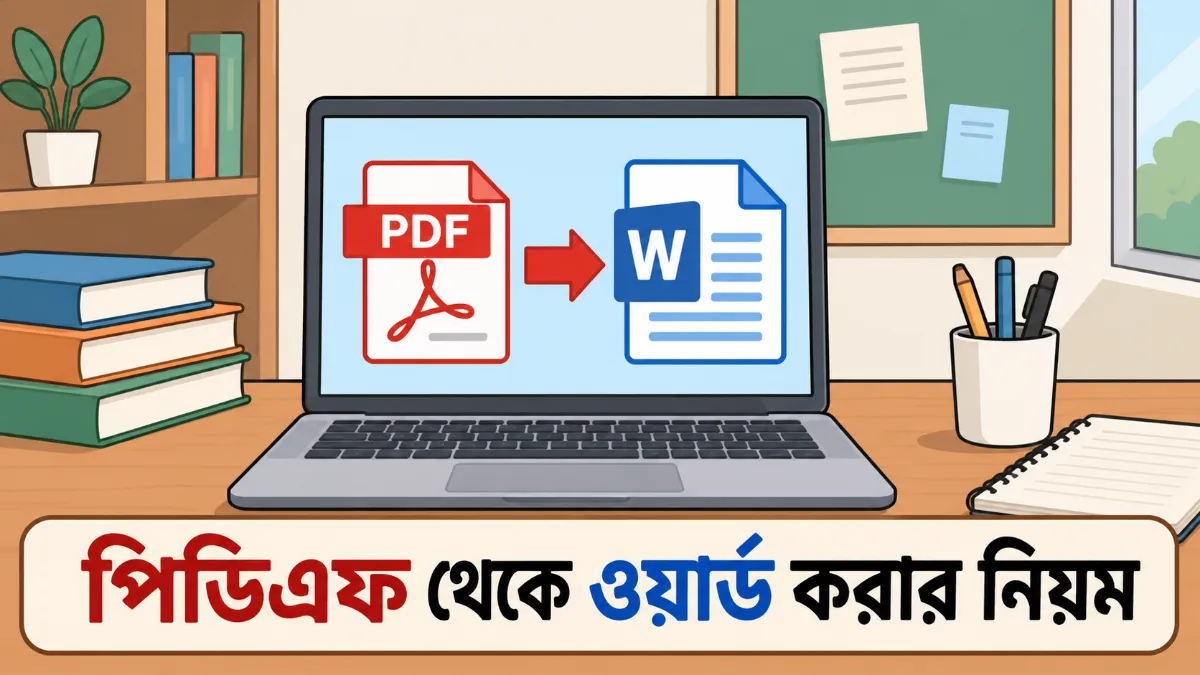 পিডিএফ থেকে ওয়ার্ড করার নিয়ম
