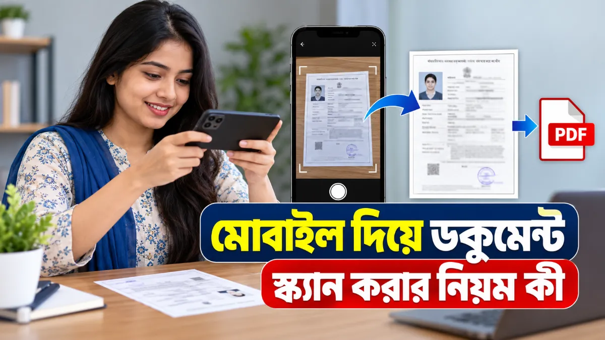 মোবাইল দিয়ে ডকুমেন্ট স্ক্যান করার নিয়ম কী