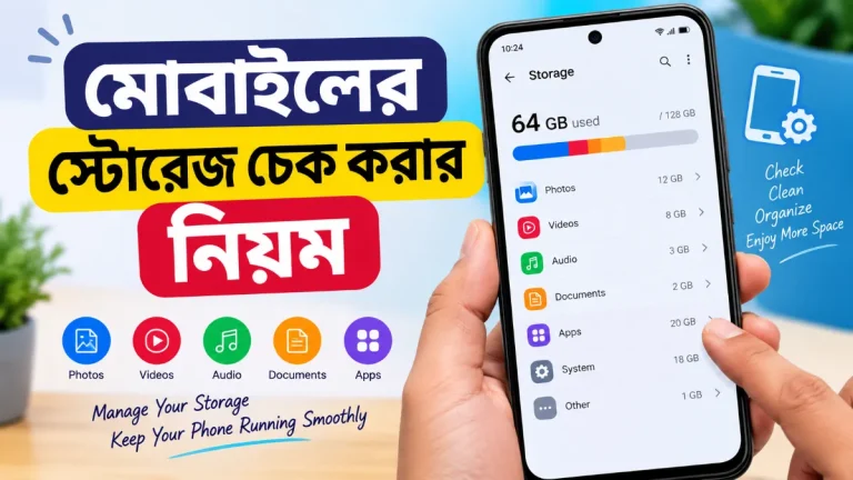মোবাইলের স্টোরেজ চেক করার নিয়ম