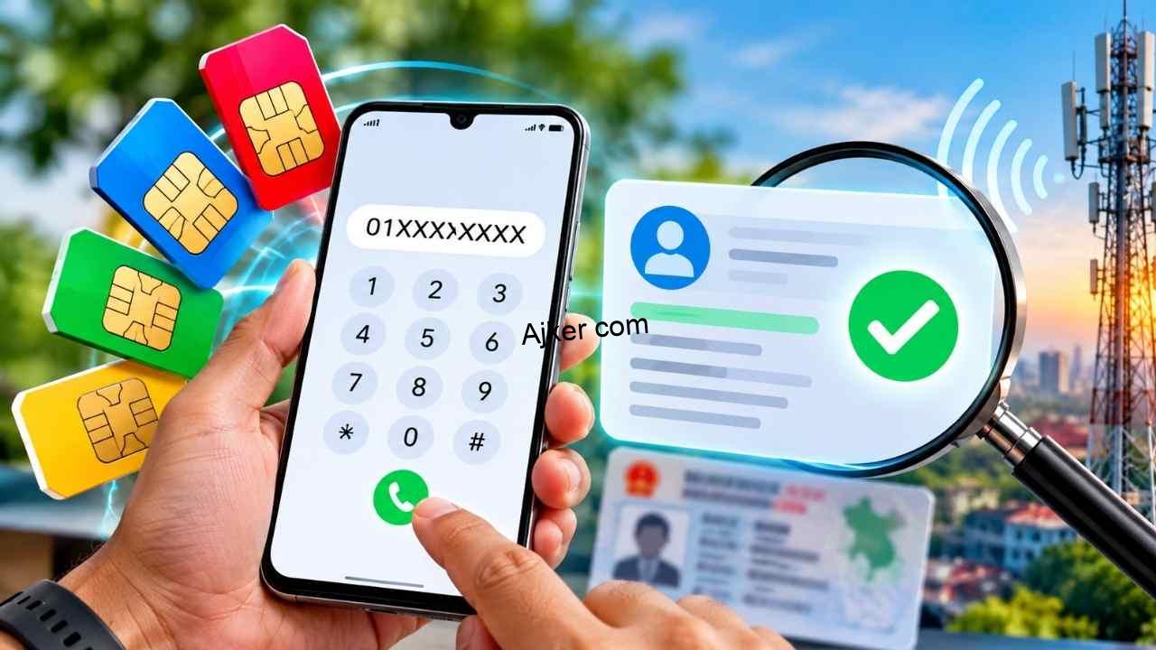 নাম্বার দিয়ে সিম রেজিস্ট্রেশন চেক
