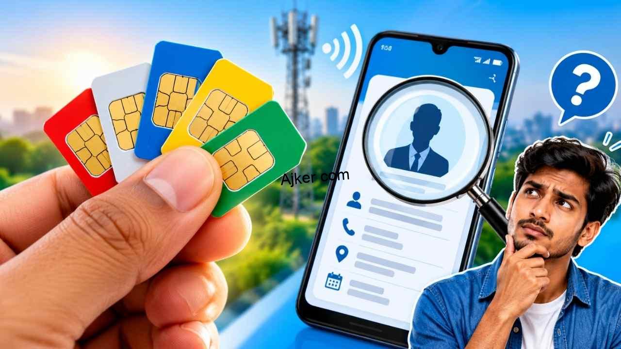 সিম কার্ড কার নামে আছে